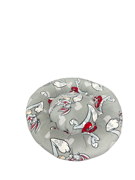 Cama CHICA ANTIESTRÉS lisa afelpada para mascotas cómoda, fácil de lavar y transportable (47x47 cm)