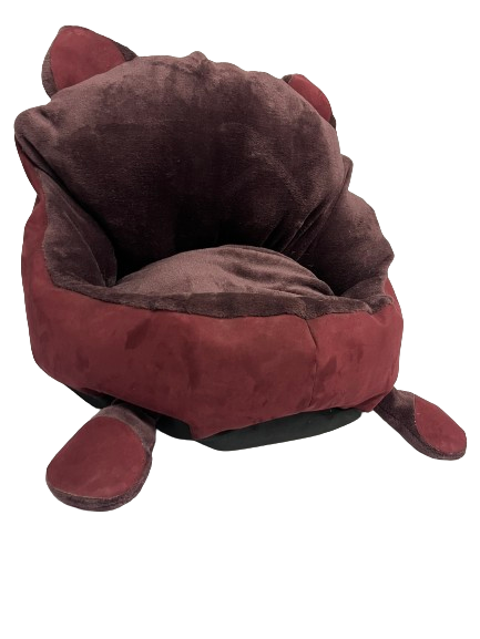 Cama gato GRANDE para mascotas comfortable, calientita con respaldo para recargarse (57 x 57 cm)
