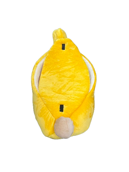 Cama en forma de Banana MEDIANA para mascotas comfortable, calientita con respaldo para recargarse (78x36cm)
