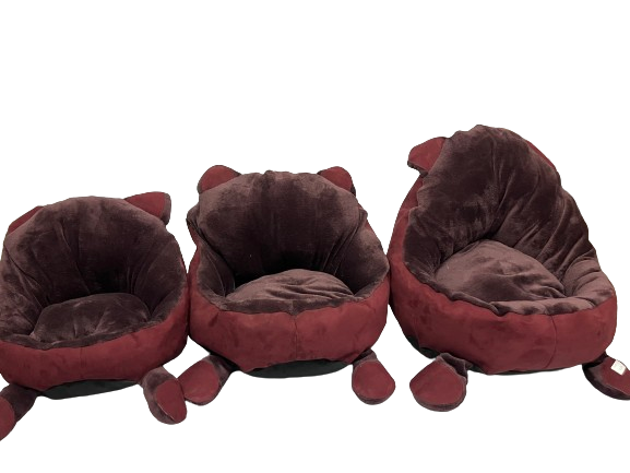 Cama gato CHICA para mascotas comfortable, calientita con respaldo para recargarse (42 x la 42 cm)