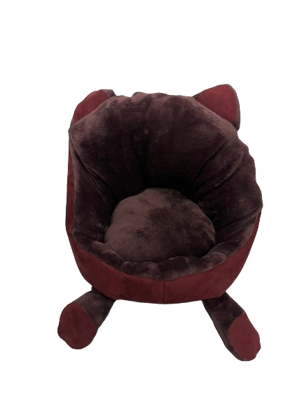 Cama gato CHICA para mascotas comfortable, calientita con respaldo para recargarse (42 x la 42 cm)
