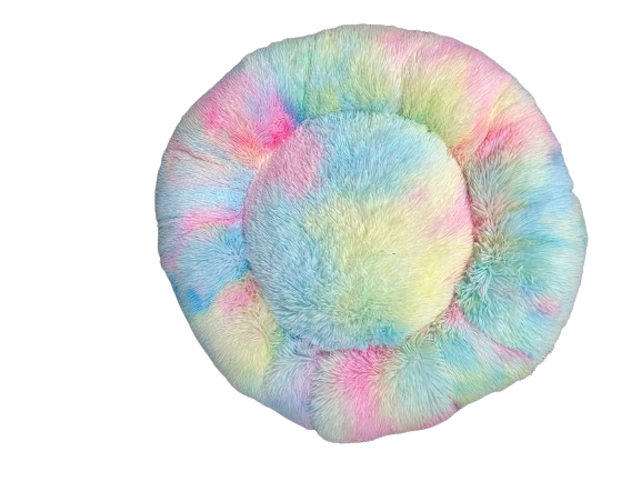 Cama GRANDE ANTIESTRÉS peluche largo para mascotas cómoda, fácil de lavar y transportable (72 x 72cm)