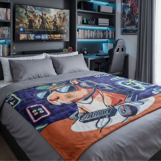 “Capybara Collection 🐾 | Frazadas Matrimoniales Ultra Suaves 1.80 x 2.10 mts”