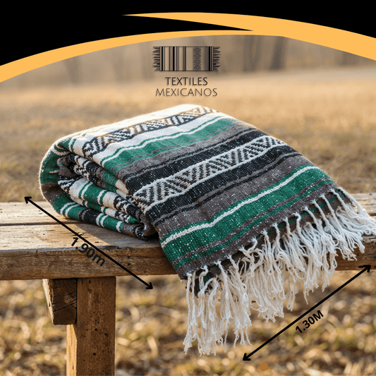 Panama Blanket Multiusos 1.40 x 1.90 m | Cobija Mexicana para Yoga, Hogar y Auto