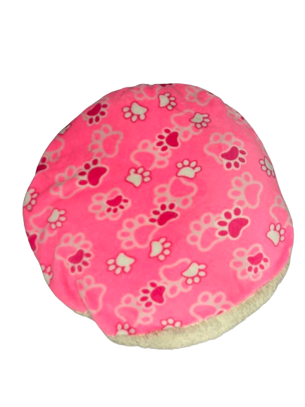 Cama EXTRA GRANDE tipo puff con cobija afelpada para mascotas Lavable, comfortable, y calientita (62 x 62 cm)