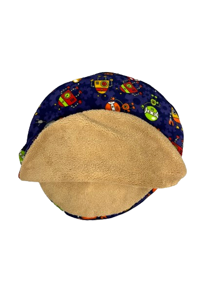 Cama CHICA tipo puff con cobija afelpada para mascotas Lavable, comfortable, y calientita (35 x 35 cm)