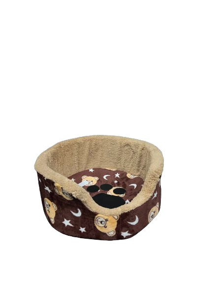 Cama GRANDE redonda FLANEL Lavable, comfortable ligera y resistente (53 x 53 cm)