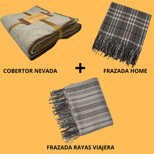 Paquete Confort & Estilo · Home + Rayas Viajera + Nevada — La combinación ideal para un hogar cálido y sofisticado