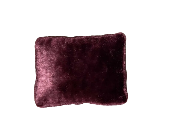 Cama CHICA relajante tipo PUFF color VINO para mascota, lavable y cálida (53 X 42 cm)