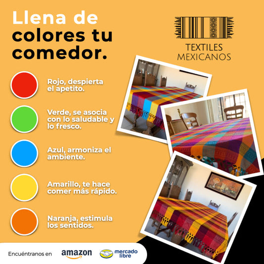 Mantel Artesanal liso 2.50 x 1.60 mts.