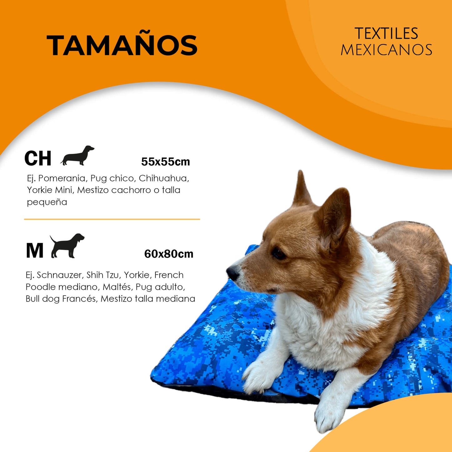 Cama GRANDE Fresca, Para Climas Cálidos, elaborada con tela tipo Loneta arriba y con tela impermeable abajo, para todo tipo de mascotas, Extra comfort Lavable, ligera y resistente (60 x 80 cm)