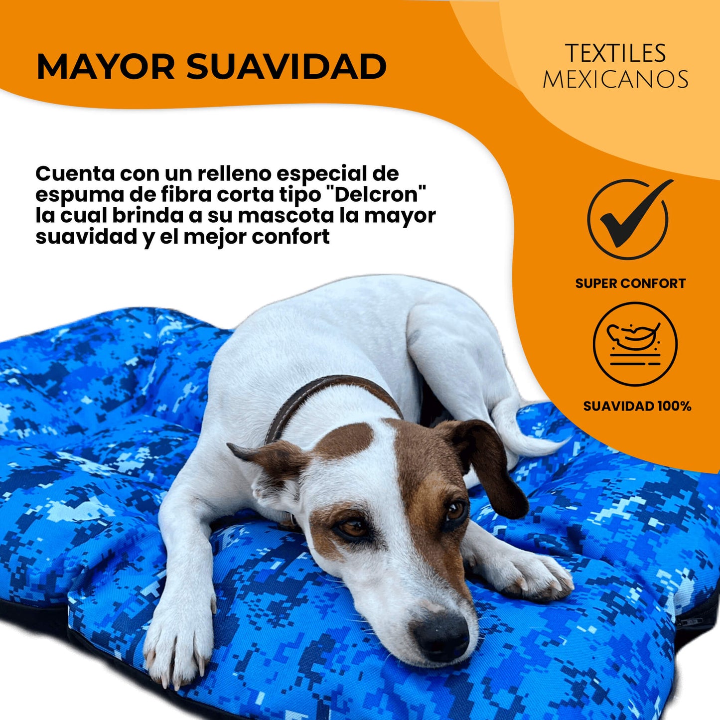 Cama GRANDE Fresca, Para Climas Cálidos, elaborada con tela tipo Loneta arriba y con tela impermeable abajo, para todo tipo de mascotas, Extra comfort Lavable, ligera y resistente (60 x 80 cm)