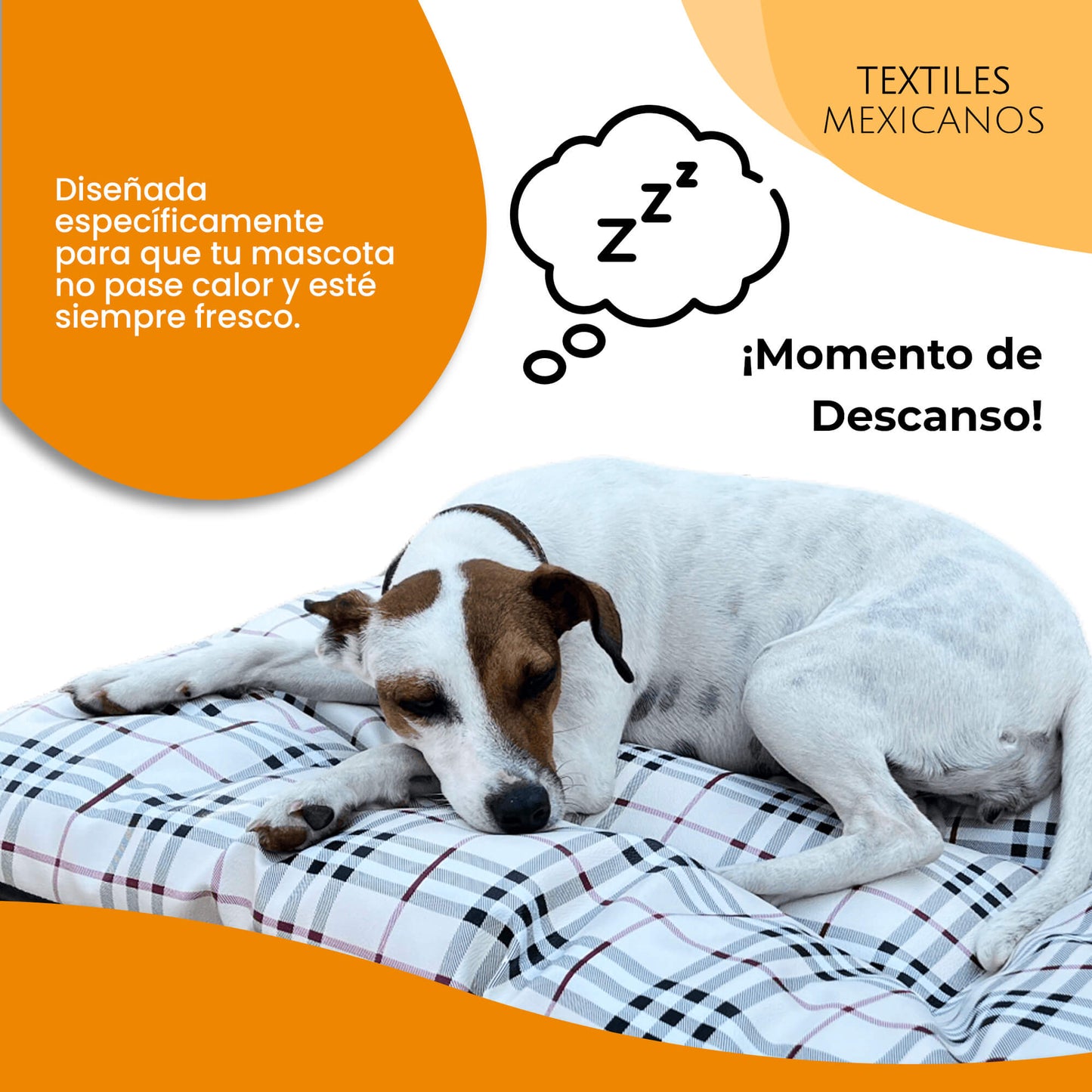 Cama GRANDE Fresca, Para Climas Cálidos, elaborada con tela tipo Loneta arriba y con tela impermeable abajo, para todo tipo de mascotas, Extra comfort Lavable, ligera y resistente (60 x 80 cm)