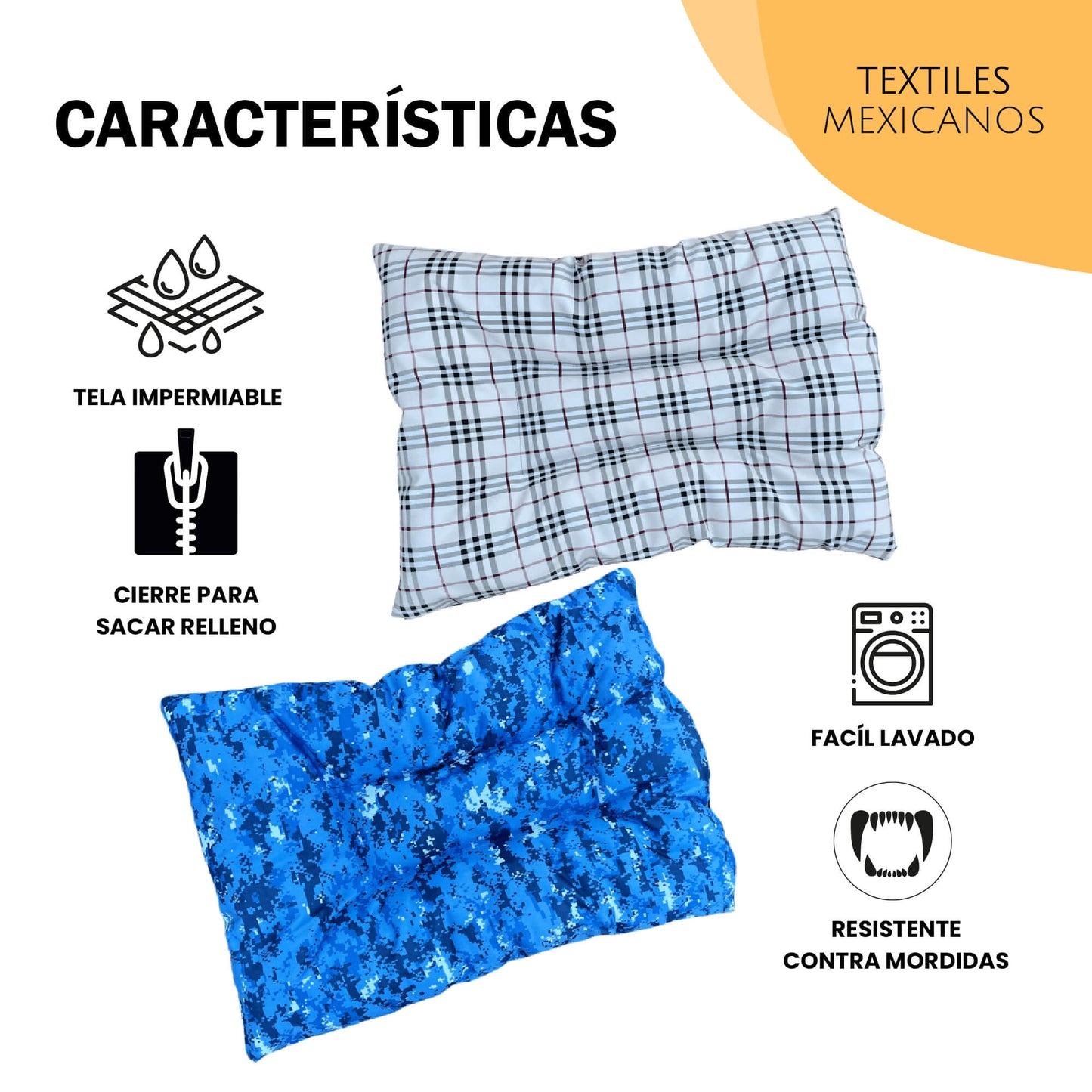 Cama GRANDE Fresca, Para Climas Cálidos, elaborada con tela tipo Loneta arriba y con tela impermeable abajo, para todo tipo de mascotas, Extra comfort Lavable, ligera y resistente (60 x 80 cm)