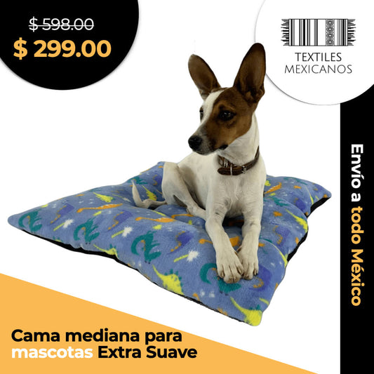 Cama MEDIANA afelpada para mascotas Extra comfort