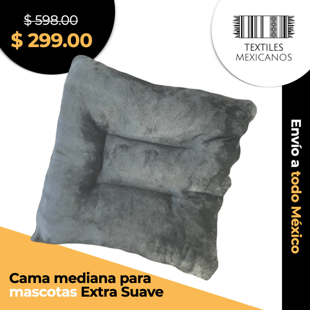 Cama MEDIANA afelpada  para mascotas Extra comfort