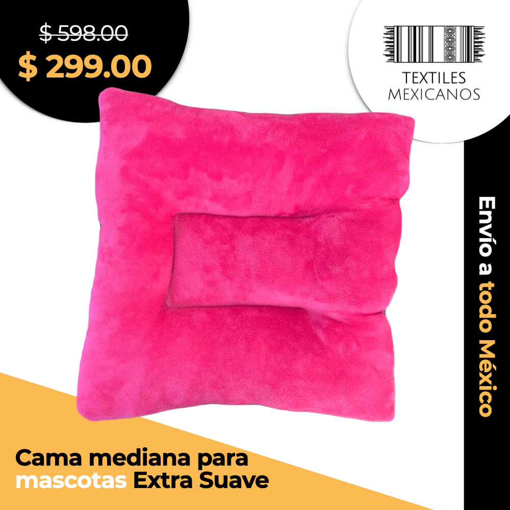 Cama MEDIANA afelpada para mascotas Extra comfort
