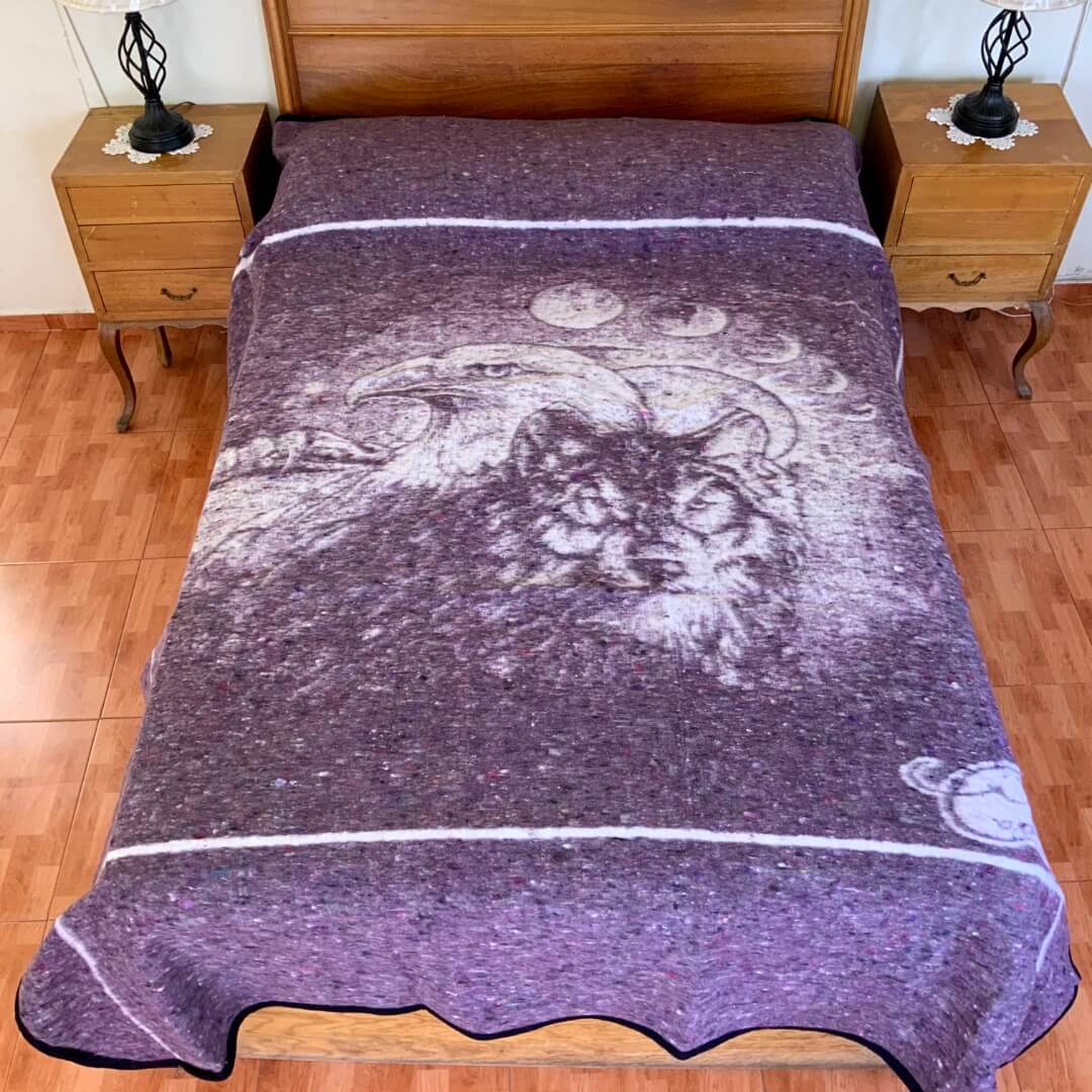 SuperCobertor Jacquard de Material regenerado doble vista MATRIMONIAL/QUEEN SIZE