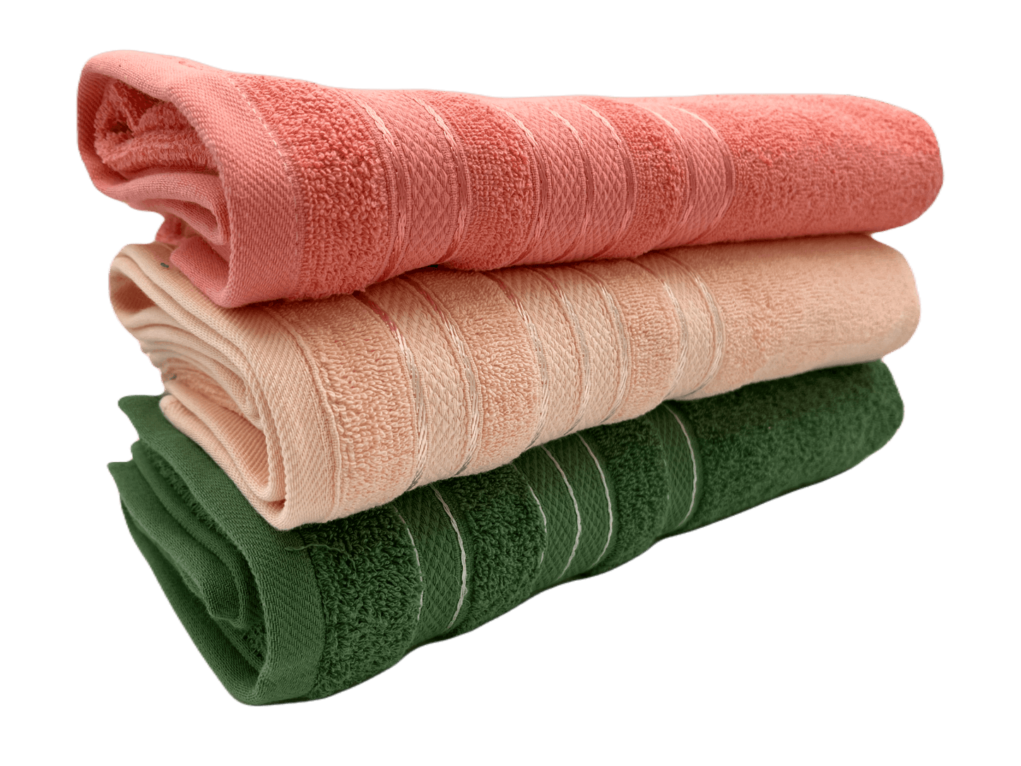 Toalla de algodón importado en medida "1/2 baño" es súper suave y absorbente, tamaño de .70 cm x 1.00 mts