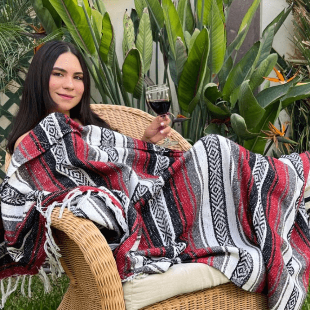 Panama Blanket Multiusos 1.40 x 1.90 m | Cobija Mexicana para Yoga, Hogar y Auto