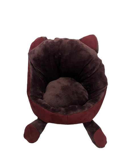 Cama gato CHICA para mascotas comfortable, calientita con respaldo para recargarse  (42 x la 42 cm)