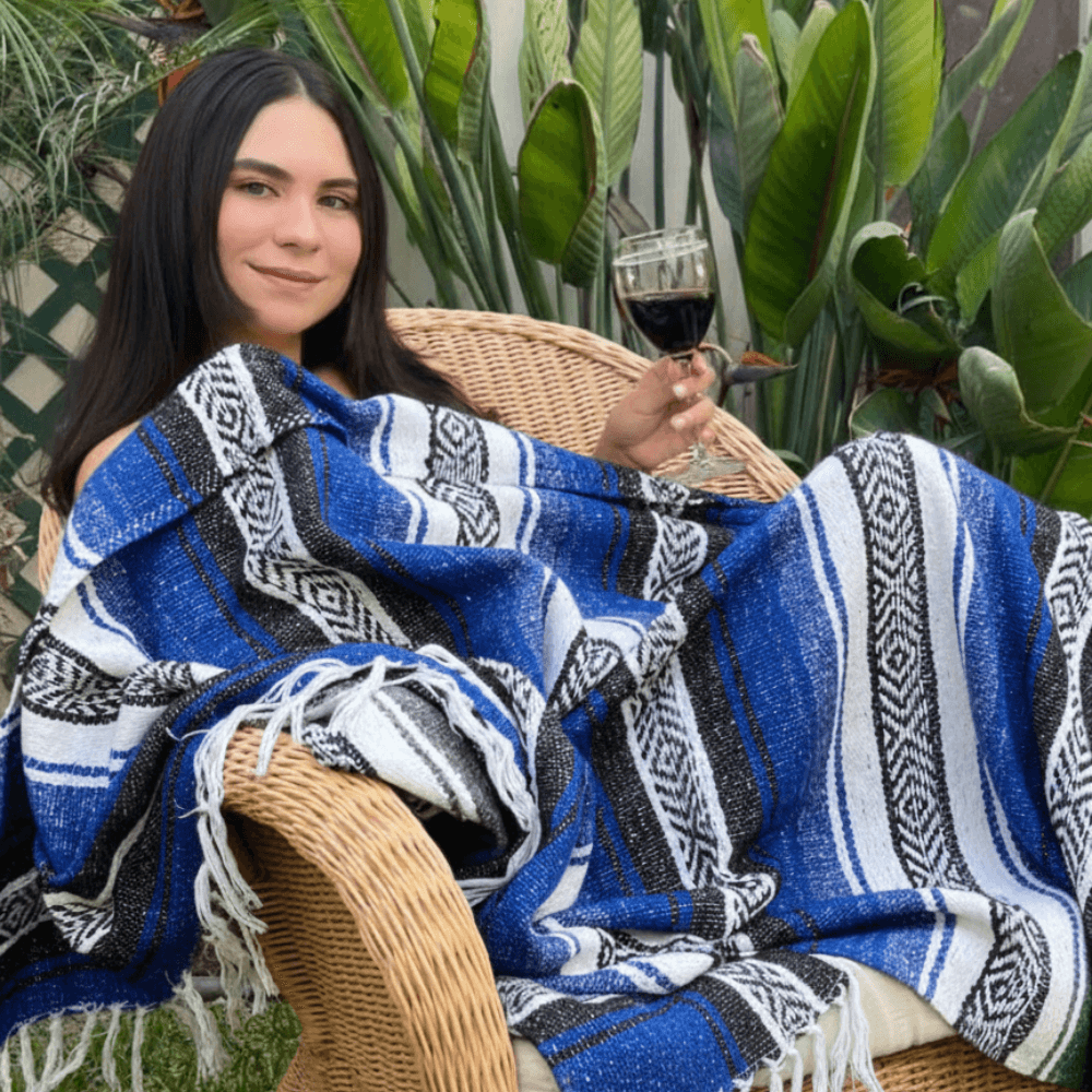 Panama Blanket Multiusos 1.40 x 1.90 m | Cobija Mexicana para Yoga, Hogar y Auto