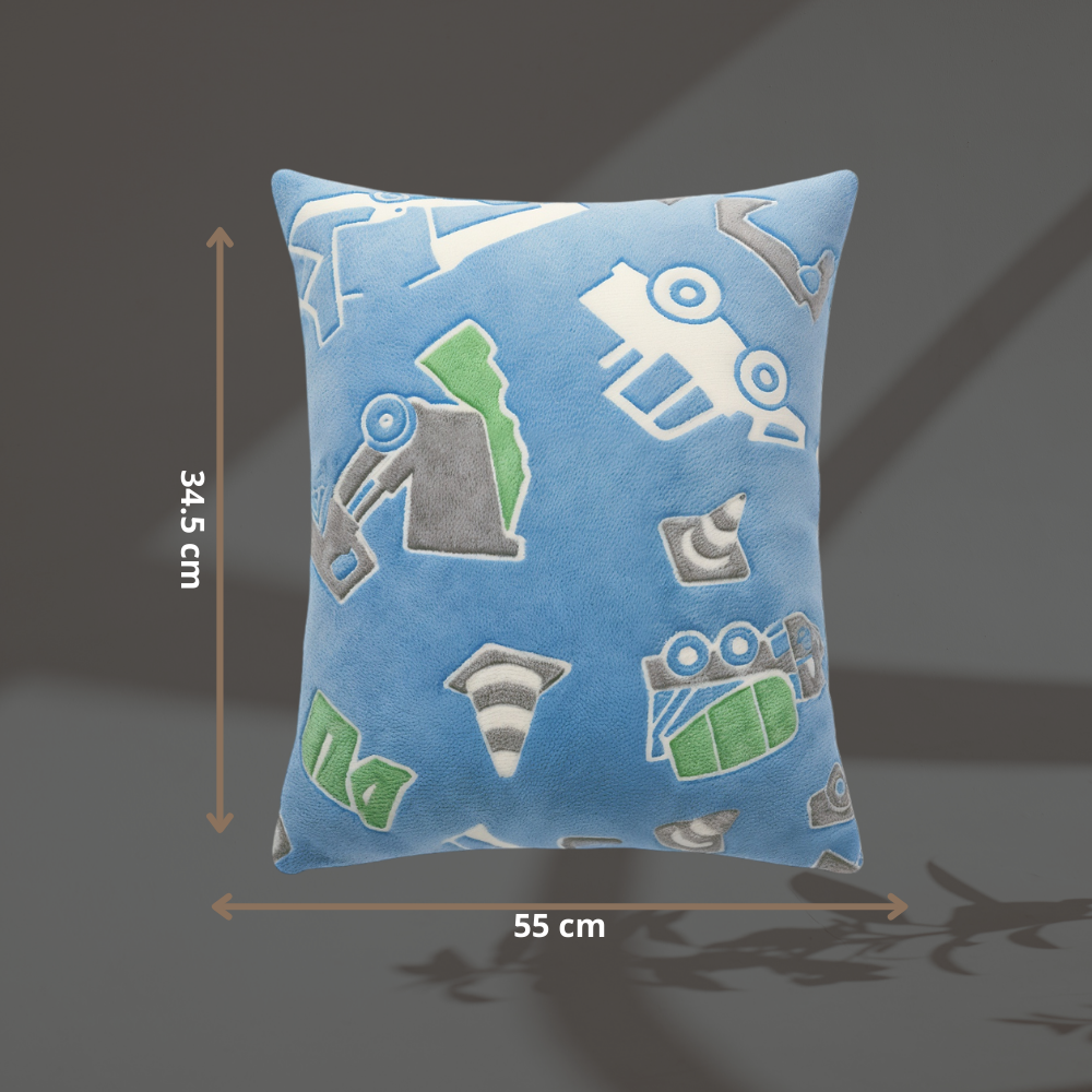 Almohada Infantil Brilla en la Oscuridad 55 x 34.5 cm | Súper Suave, Ergonómica y Confortable