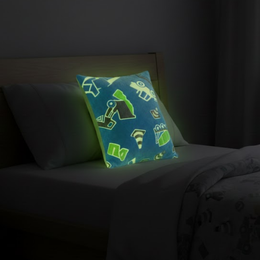 Almohada Infantil Brilla en la Oscuridad 55 x 34.5 cm | Súper Suave, Ergonómica y Confortable