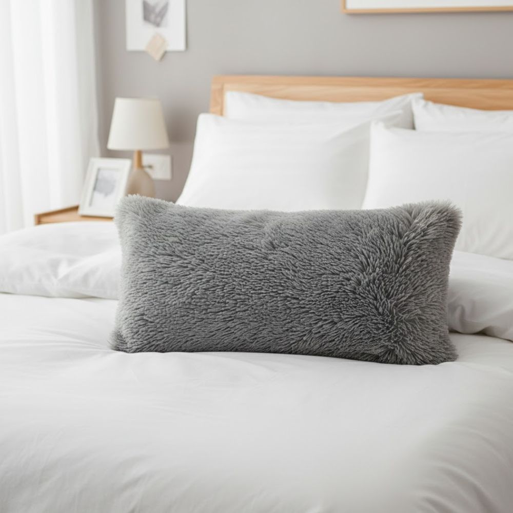 ⭐ Almohada Grande Plush de Pelo Alto (92.5 cm x 27 cm)— Ultra Suave, Extra Larga y Perfecta para Consentirte