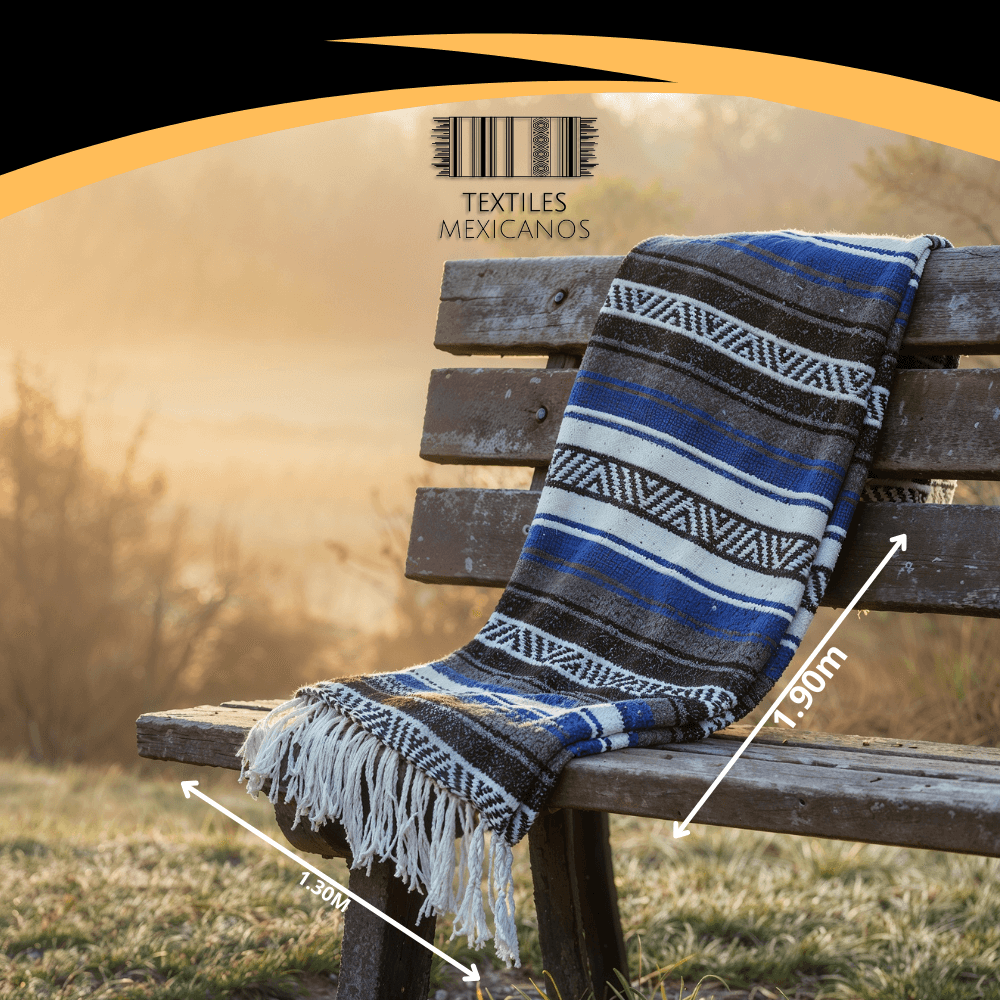 Panama Blanket Multiusos 1.40 x 1.90 m | Cobija Mexicana para Yoga, Hogar y Auto