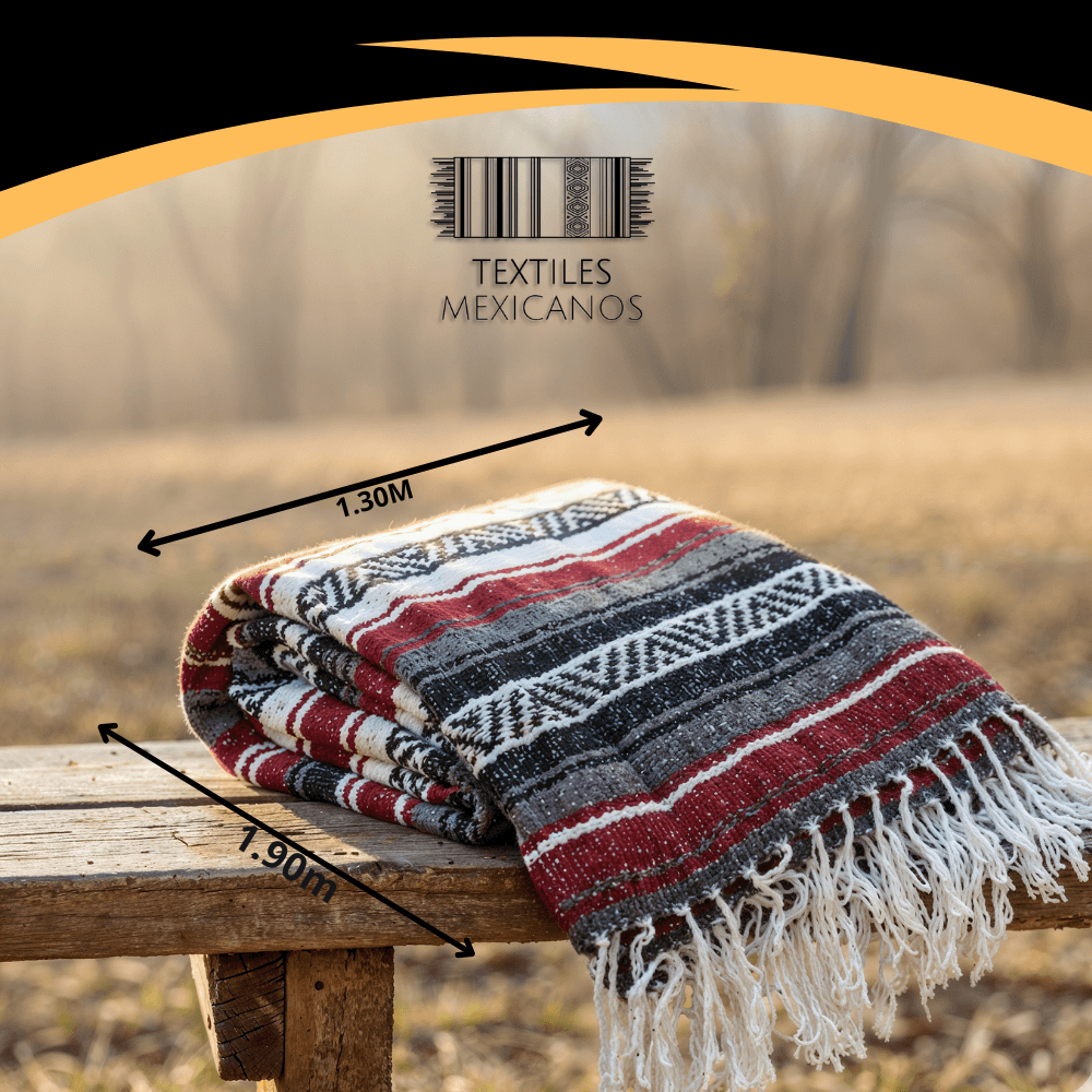 Panama Blanket Multiusos 1.40 x 1.90 m | Cobija Mexicana para Yoga, Hogar y Auto