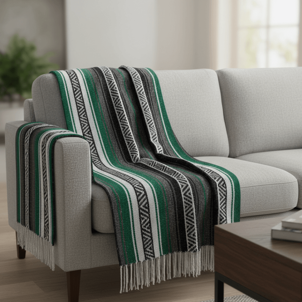 Panama Blanket Multiusos 1.40 x 1.90 m | Cobija Mexicana para Yoga, Hogar y Auto