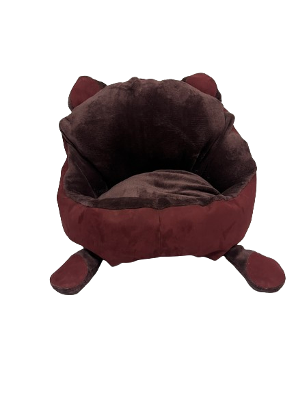 Cama gato MEDIANA para mascotas comfortable, calientita con respaldo para recargarse (49 x la 49 cm)