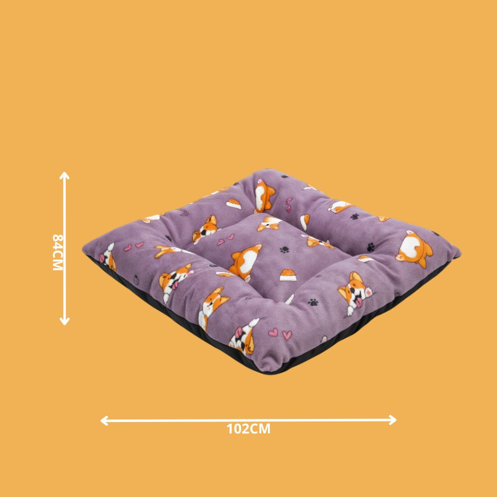 Cama Afelpada para Mascota  (65 x 80 cm) — Ultra Suave, Lavable y con Relleno Tipo Delcron