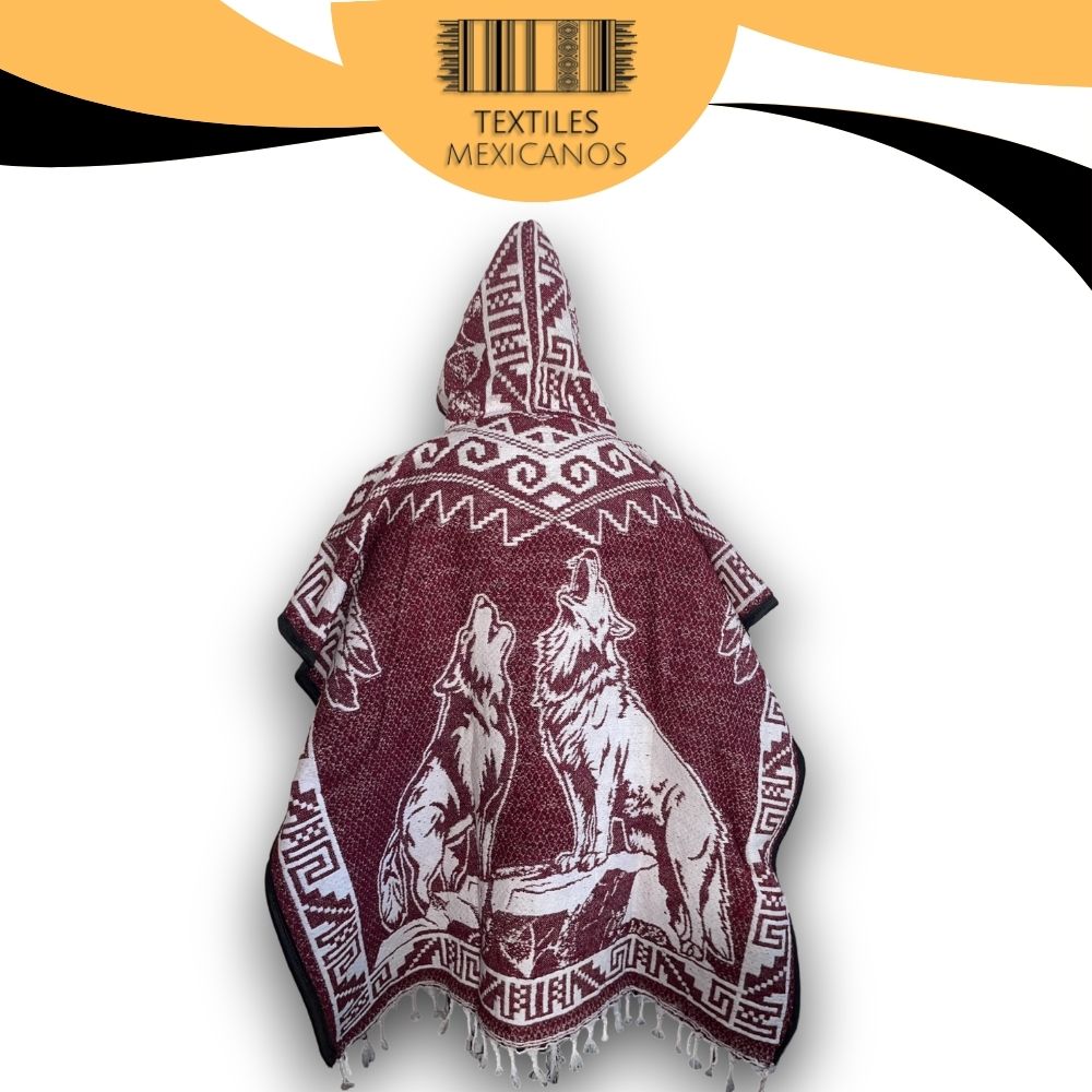 Gabán de Lobo Doble Vista con Gorro | Cálido, Ligero y Estilo Salvaje (1.00 x 1.10 m | 1.2 kg)