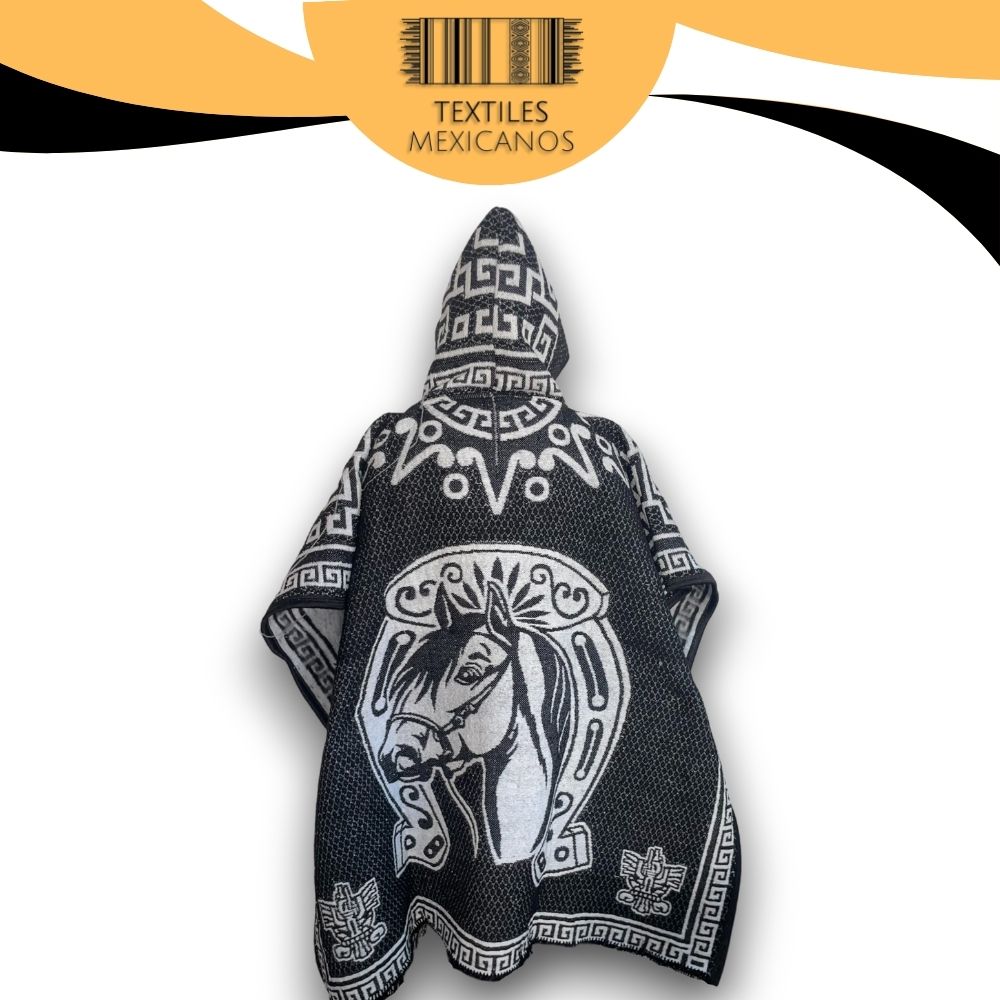 Gabán México de Caballos con Gorro | Doble Vista, Cálido y Ligero (1.00 x 1.10 m | 1.2 kg)