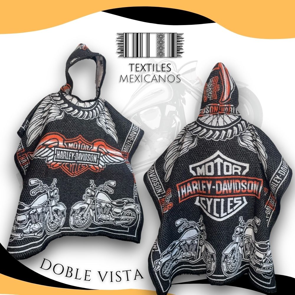 Gabán de Moto Doble Vista con Gorro | Cálido, Ligero y Estilo Biker (1.00 x 1.10 m | 1.2 kg)