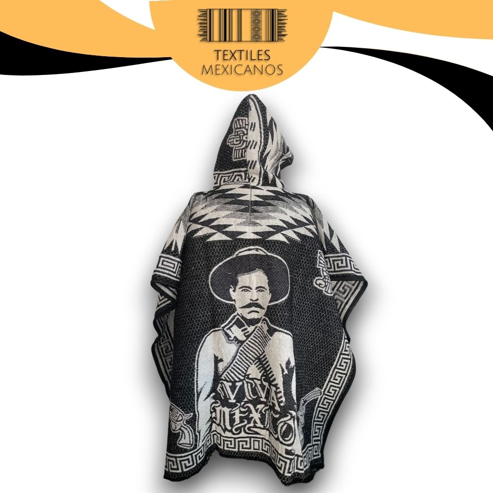 Gabán Viva México Doble Vista con gorro | Cálido, Ligero y Versátil (1.00 x 1.10 m | 1.2 kg) 🇲🇽