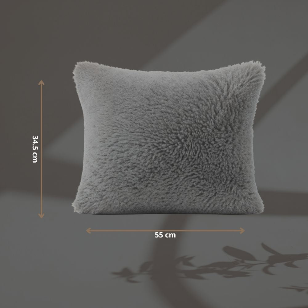 Almohada Plush Estandar de Pelo Alto (34.5 x 55 cm) — Suave, Acolchonada y Perfecta para Decorar