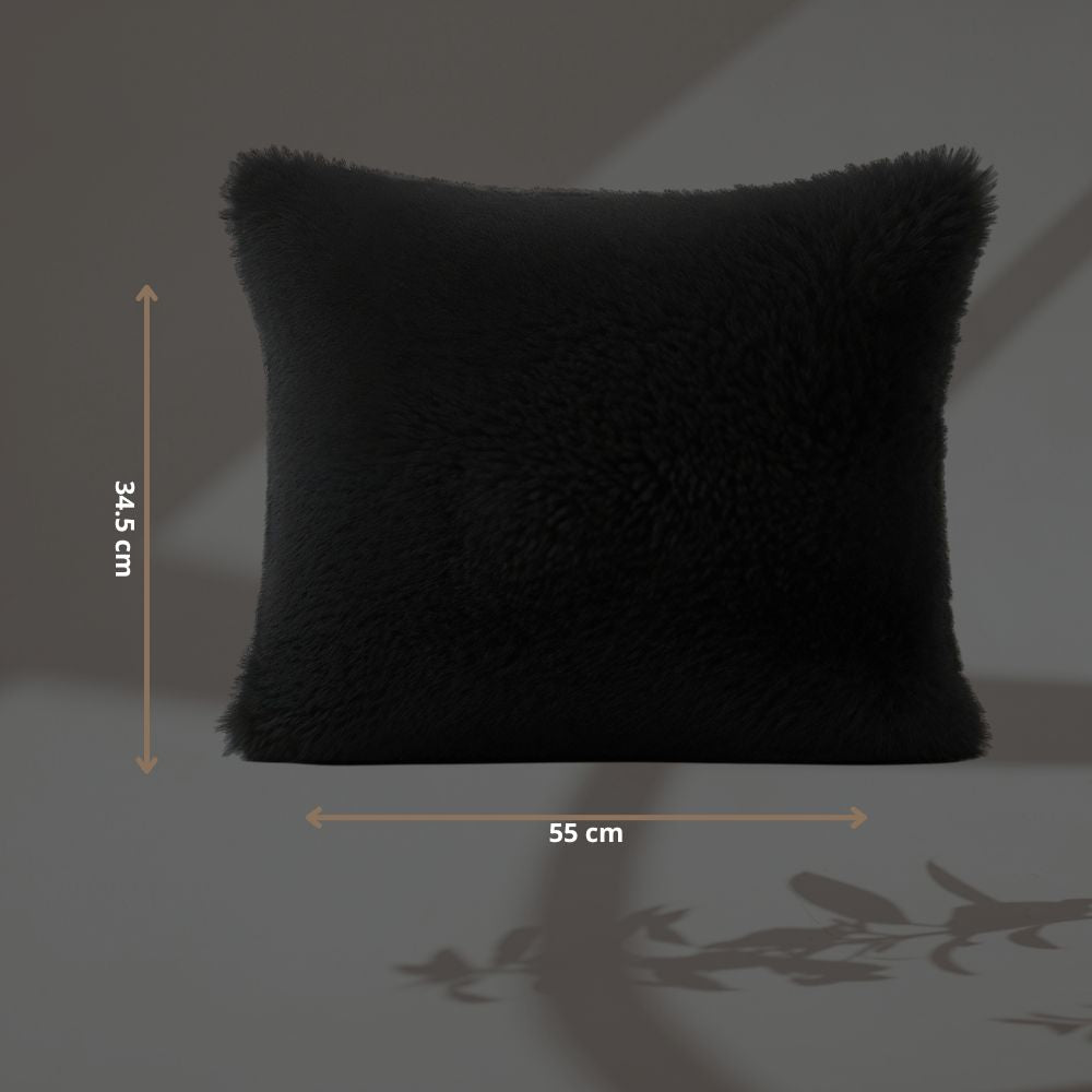 Almohada Plush Estandar de Pelo Alto (34.5 x 55 cm) — Suave, Acolchonada y Perfecta para Decorar