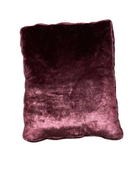 Cama CHICA relajante tipo PUFF color VINO para mascota, lavable y cálida (53 X 42 cm)