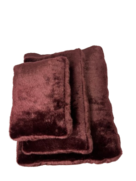 Cama EXTRA GRANDE relajante tipo PUFF color VINO para mascota, lavable y cálida (99 X 85 cm)