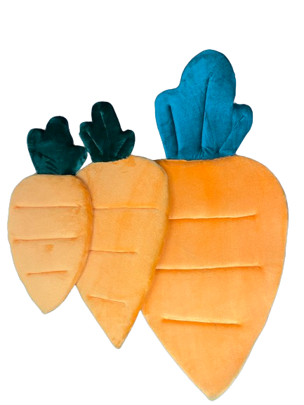 Cama GRANDE tipo ZANAHORIA afelpada para mascotas comfort Lavable, fresca, ligera y resistente 107 x 50 cm