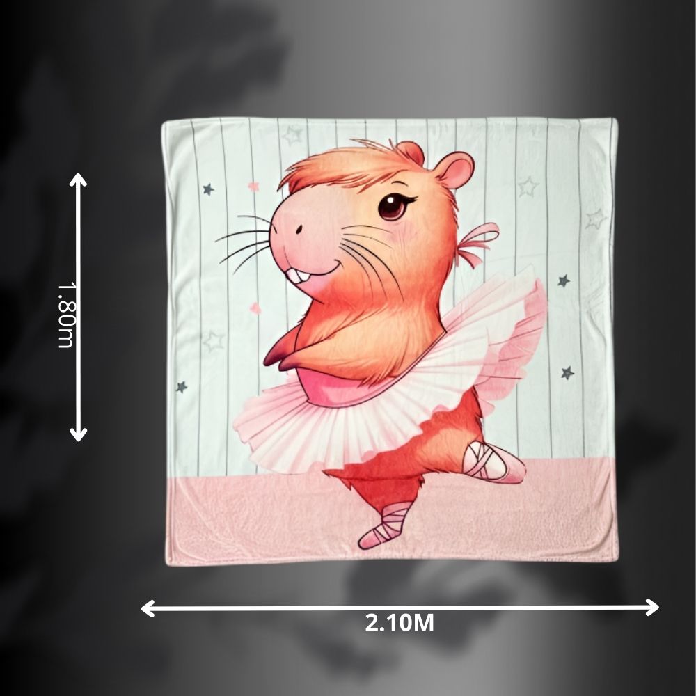 “Capybara Collection 🐾 | Frazadas Matrimoniales Ultra Suaves 1.80 x 2.10 mts”