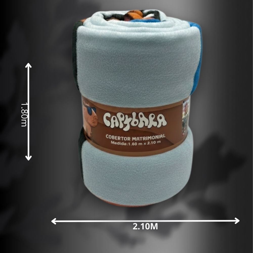 “Capybara Collection 🐾 | Frazadas Matrimoniales Ultra Suaves 1.80 x 2.10 mts”