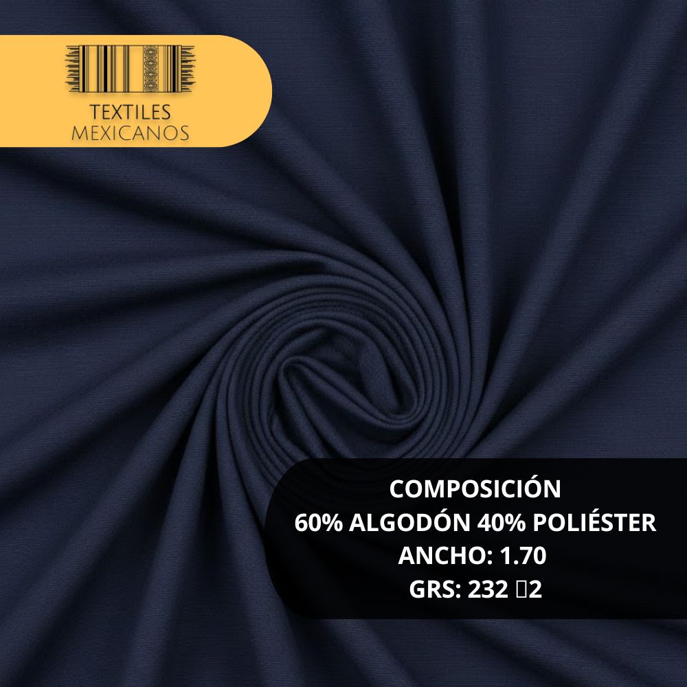 Tela Gabardina 60/40 | Resistente, Suave y Versátil (Algodón/Poliéster | Ancho 1.70 m | 232 g/m²)