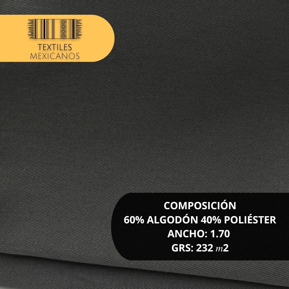 Tela Gabardina 60/40 | Resistente, Suave y Versátil (Algodón/Poliéster | Ancho 1.70 m | 232 g/m²)