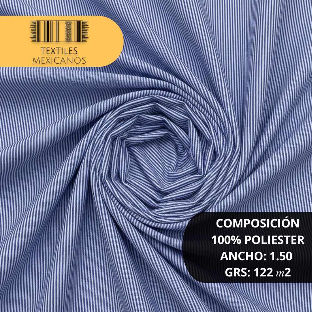 Tela Mil Rayas 100% Poliéster | Ligera, Resistente y Versátil (Ancho 1.50 m | 122 g/m²)