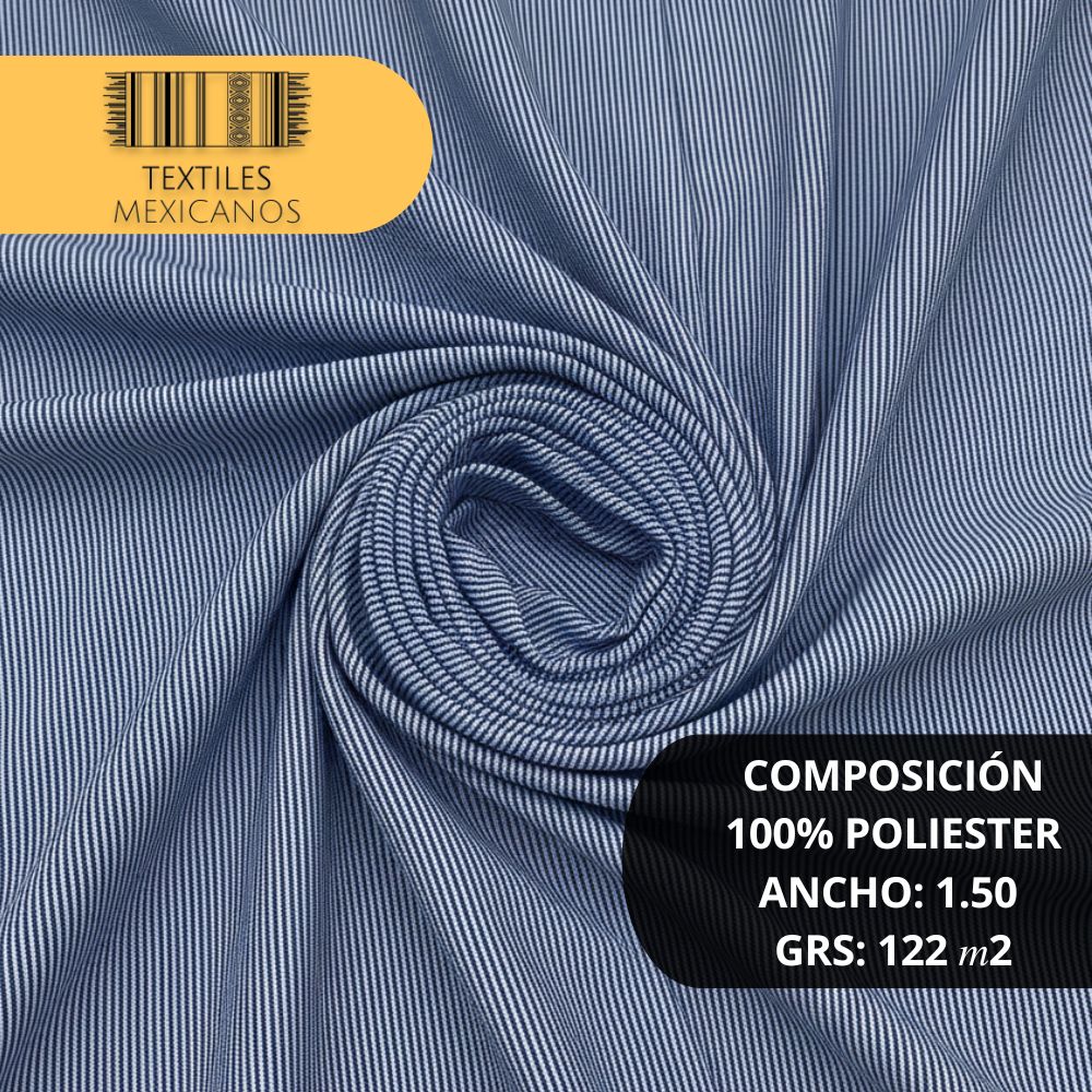 Tela Mil Rayas 100% Poliéster | Ligera, Resistente y Versátil (Ancho 1.50 m | 122 g/m²)