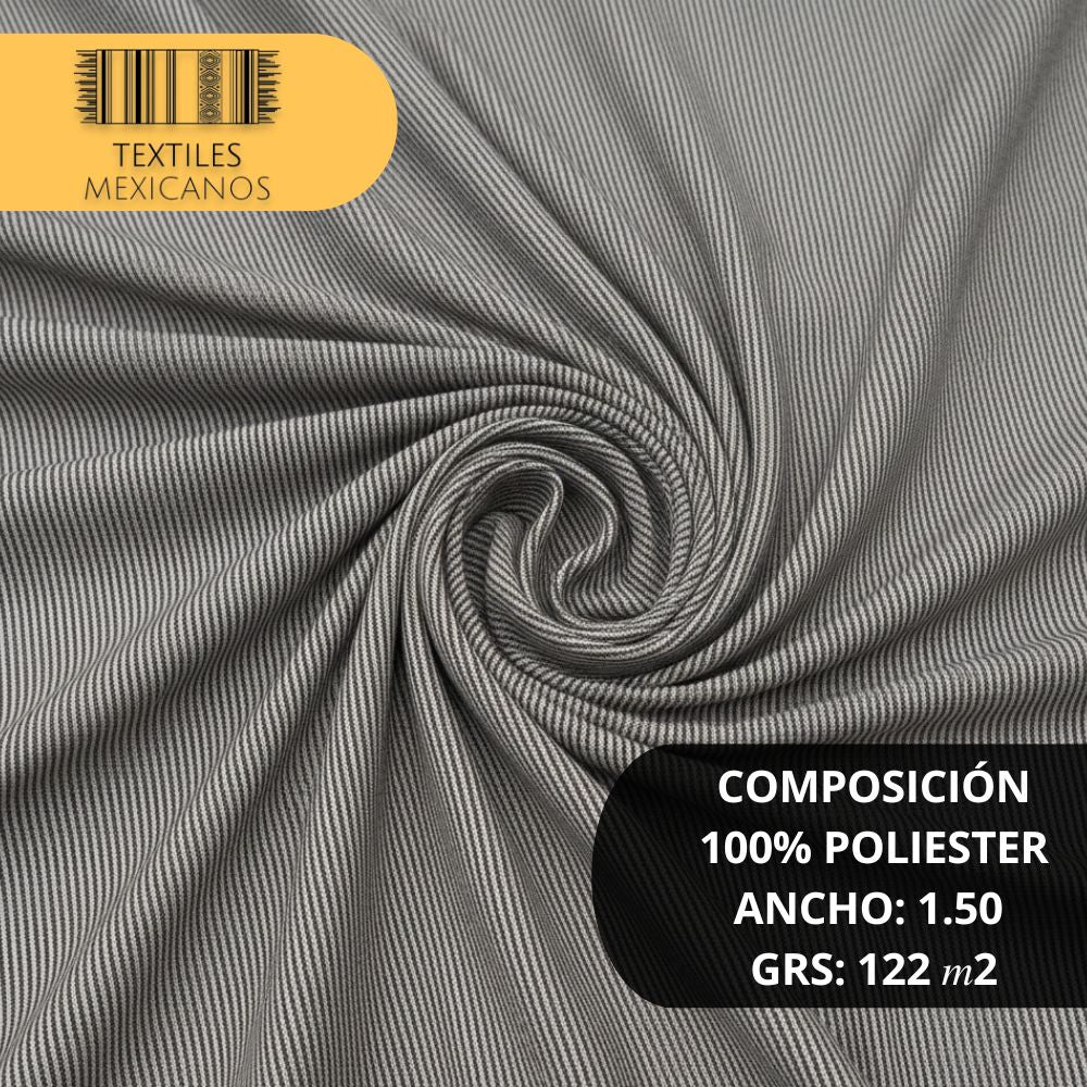 Tela Mil Rayas 100% Poliéster | Ligera, Resistente y Versátil (Ancho 1.50 m | 122 g/m²)